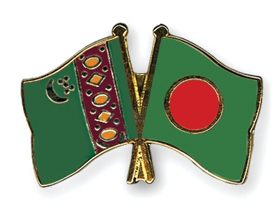 Fahnen Pins Turkmenistan Bangladesch