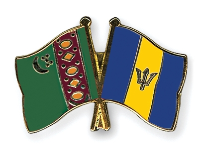 Fahnen Pins Turkmenistan Barbados