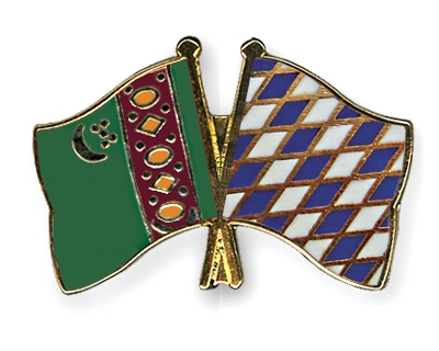 Fahnen Pins Turkmenistan Bayern
