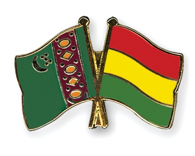 Fahnen Pins Turkmenistan Bolivien