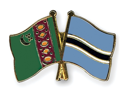 Fahnen Pins Turkmenistan Botsuana