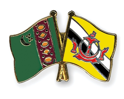 Fahnen Pins Turkmenistan Brunei-Darussalam