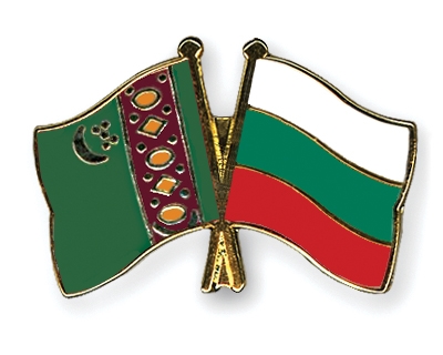 Fahnen Pins Turkmenistan Bulgarien