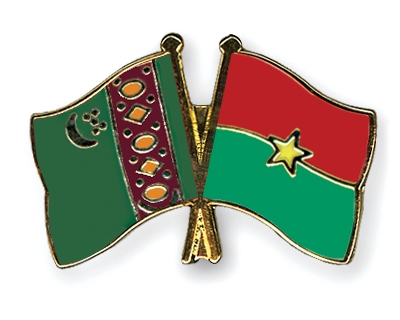 Fahnen Pins Turkmenistan Burkina-Faso
