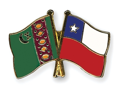 Fahnen Pins Turkmenistan Chile