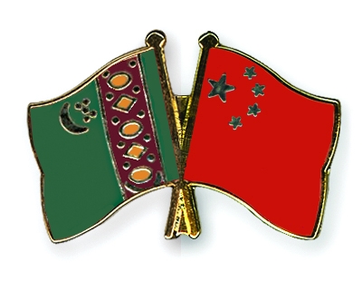 Fahnen Pins Turkmenistan China