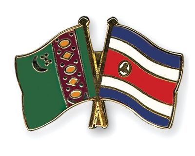 Fahnen Pins Turkmenistan Costa-Rica