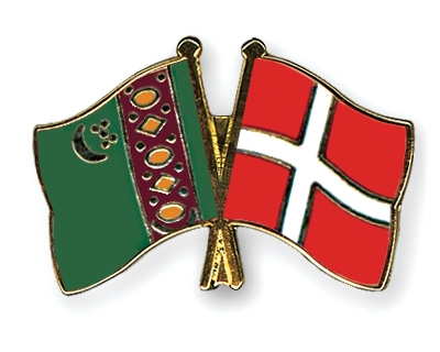 Fahnen Pins Turkmenistan Dnemark