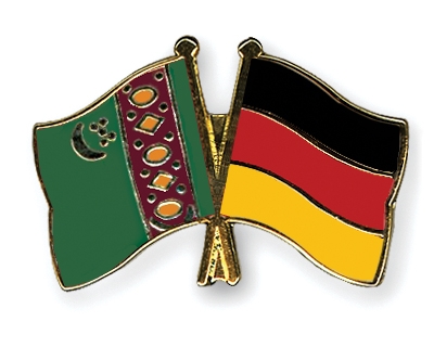 Fahnen Pins Turkmenistan Deutschland