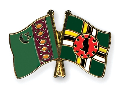 Fahnen Pins Turkmenistan Dominica