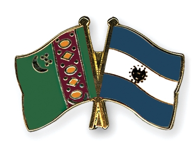 Fahnen Pins Turkmenistan El-Salvador