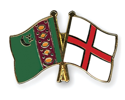 Fahnen Pins Turkmenistan England