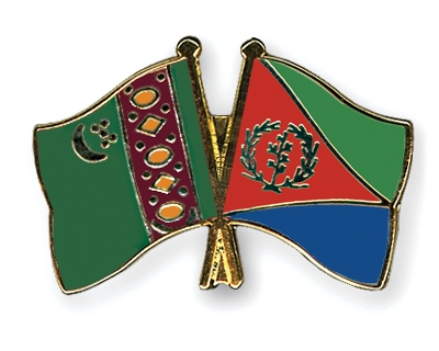 Fahnen Pins Turkmenistan Eritrea