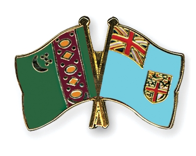 Fahnen Pins Turkmenistan Fidschi