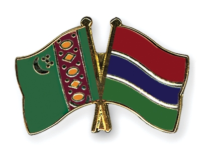 Fahnen Pins Turkmenistan Gambia