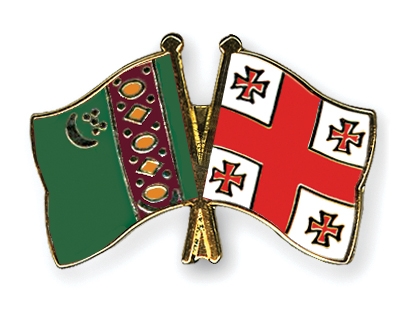 Fahnen Pins Turkmenistan Georgien