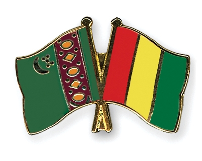 Fahnen Pins Turkmenistan Guinea