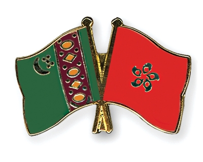 Fahnen Pins Turkmenistan Hong-Kong