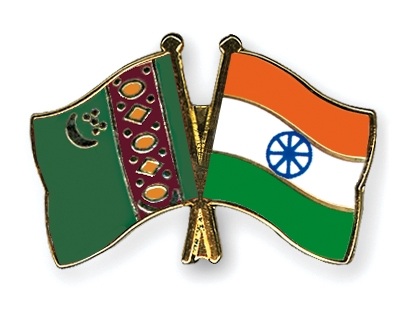 Fahnen Pins Turkmenistan Indien
