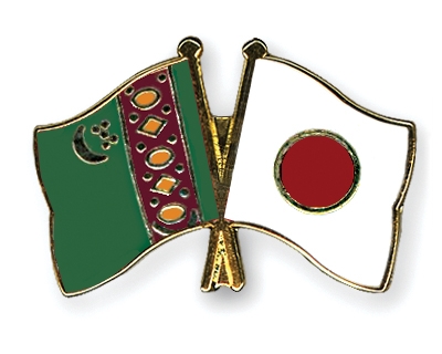 Fahnen Pins Turkmenistan Japan