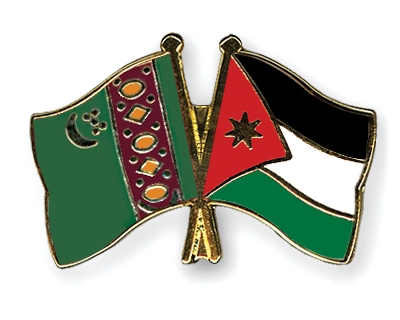 Fahnen Pins Turkmenistan Jordanien