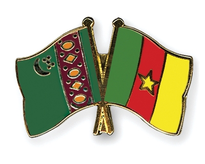 Fahnen Pins Turkmenistan Kamerun