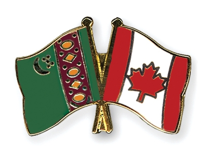Fahnen Pins Turkmenistan Kanada