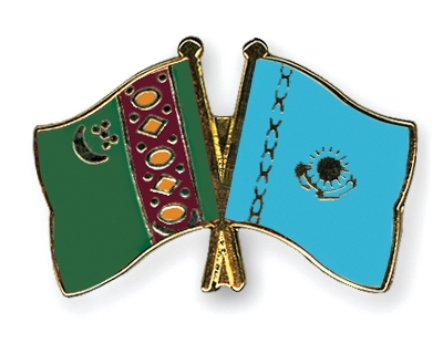 Fahnen Pins Turkmenistan Kasachstan