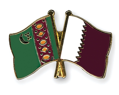 Fahnen Pins Turkmenistan Katar