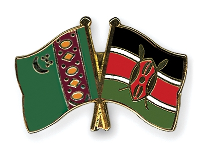 Fahnen Pins Turkmenistan Kenia