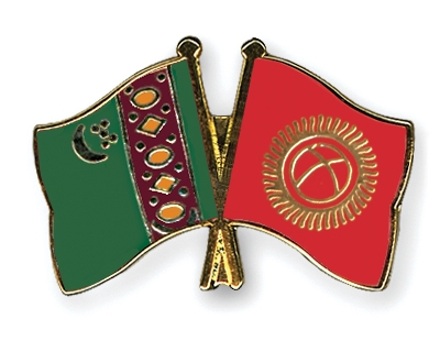Fahnen Pins Turkmenistan Kirgisistan