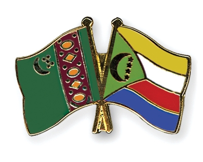 Fahnen Pins Turkmenistan Komoren