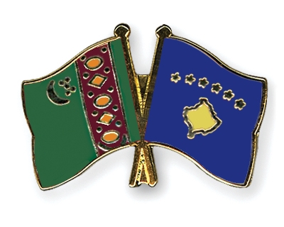 Fahnen Pins Turkmenistan Kosovo