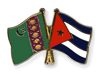 Fahnen Pins Turkmenistan Kuba