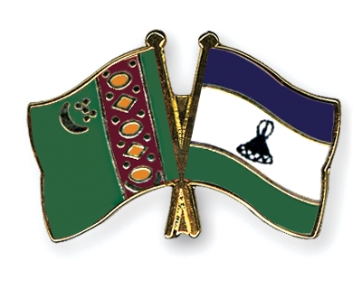 Fahnen Pins Turkmenistan Lesotho