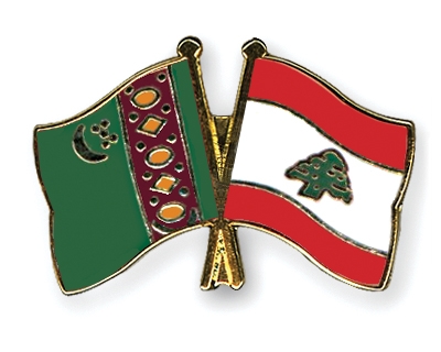 Fahnen Pins Turkmenistan Libanon