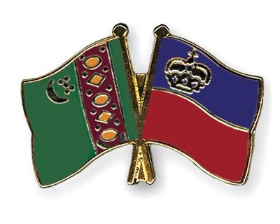 Fahnen Pins Turkmenistan Liechtenstein