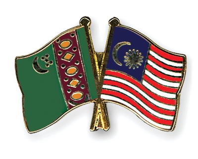 Fahnen Pins Turkmenistan Malaysia