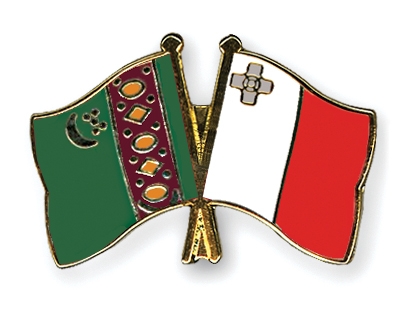 Fahnen Pins Turkmenistan Malta