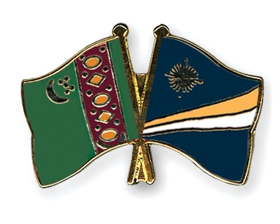 Fahnen Pins Turkmenistan Marshallinseln