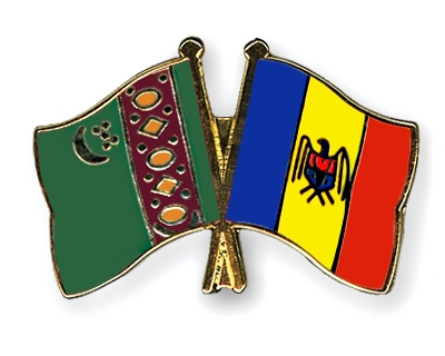 Fahnen Pins Turkmenistan Moldau