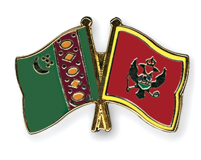 Fahnen Pins Turkmenistan Montenegro
