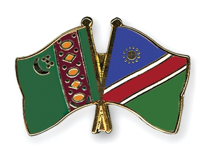 Fahnen Pins Turkmenistan Namibia