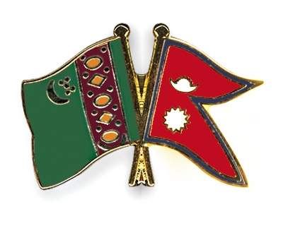 Fahnen Pins Turkmenistan Nepal