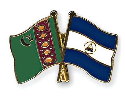 Fahnen Pins Turkmenistan Nicaragua