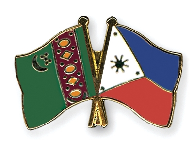 Fahnen Pins Turkmenistan Philippinen