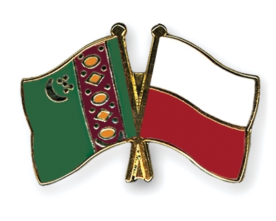 Fahnen Pins Turkmenistan Polen