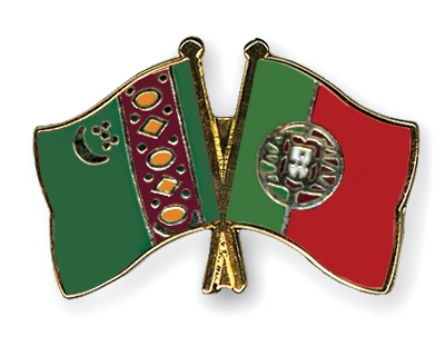 Fahnen Pins Turkmenistan Portugal