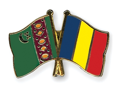 Fahnen Pins Turkmenistan Rumnien