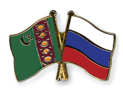 Fahnen Pins Turkmenistan Russland